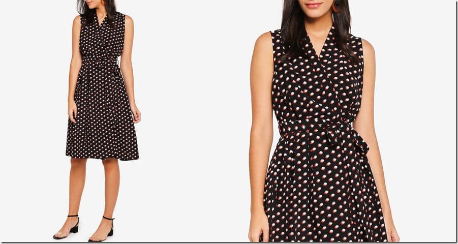 ditsy-print-sleeveless-wrap-dress