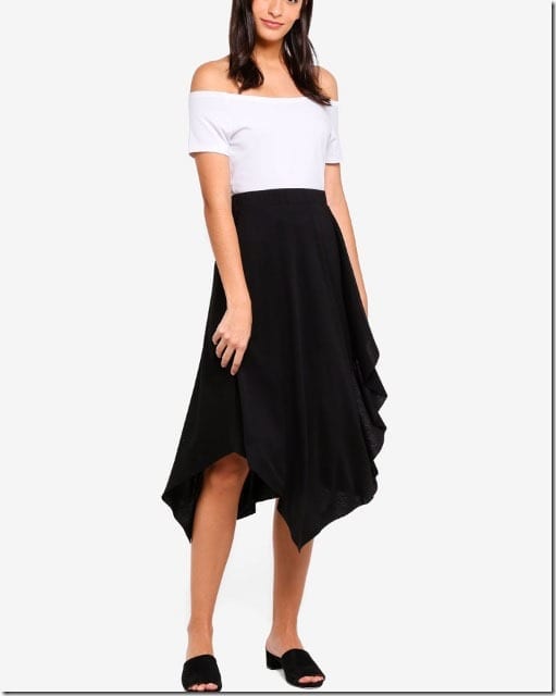 black-drape-handkerchief-hem-skirt