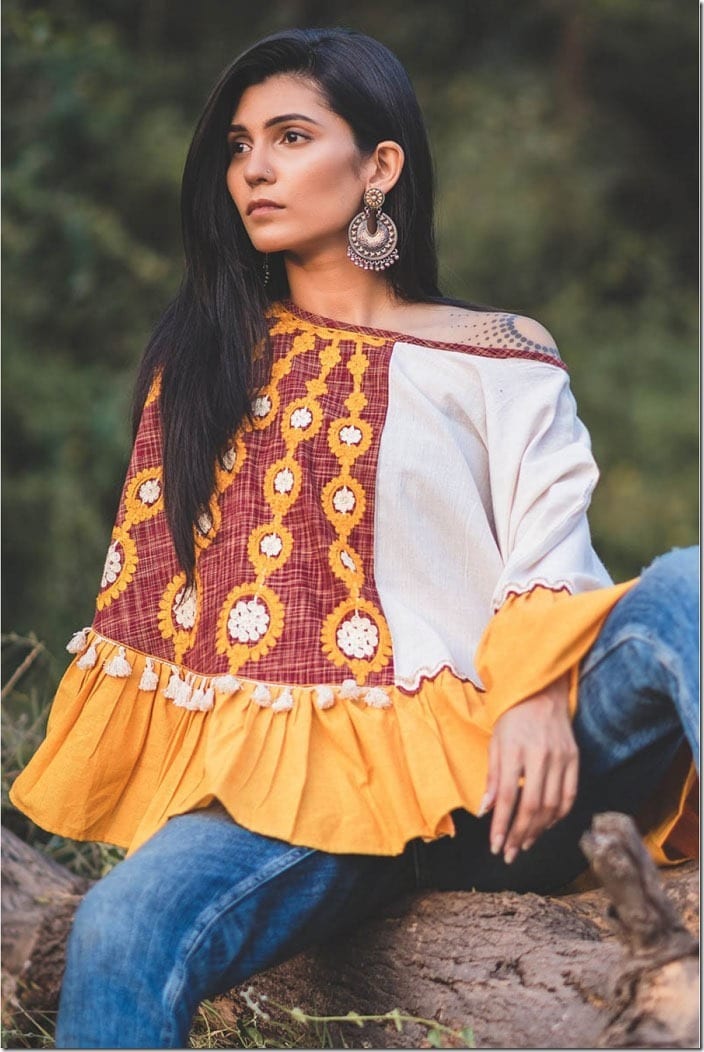 colorblock-embroidered-khadi-poncho