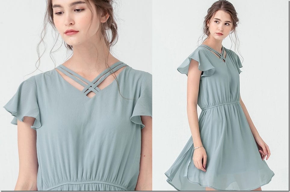 That Darling Flutter Sleeve Dress Style