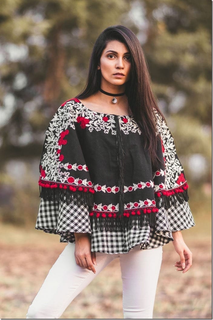 gingham-floral-embroidered-khadi-poncho