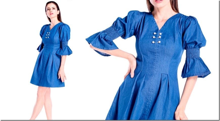 mid-blue-statement-sleeve-pearl-denim-dress