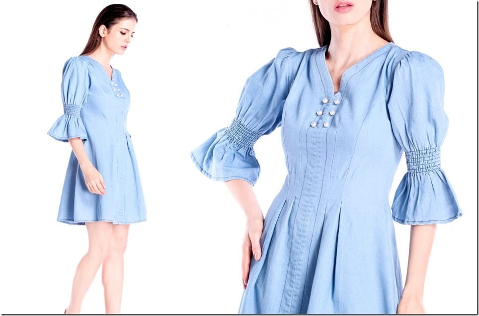 Christmas 2018 Dress Idea ~ The Denim Dress With Gorgeous Sleeves