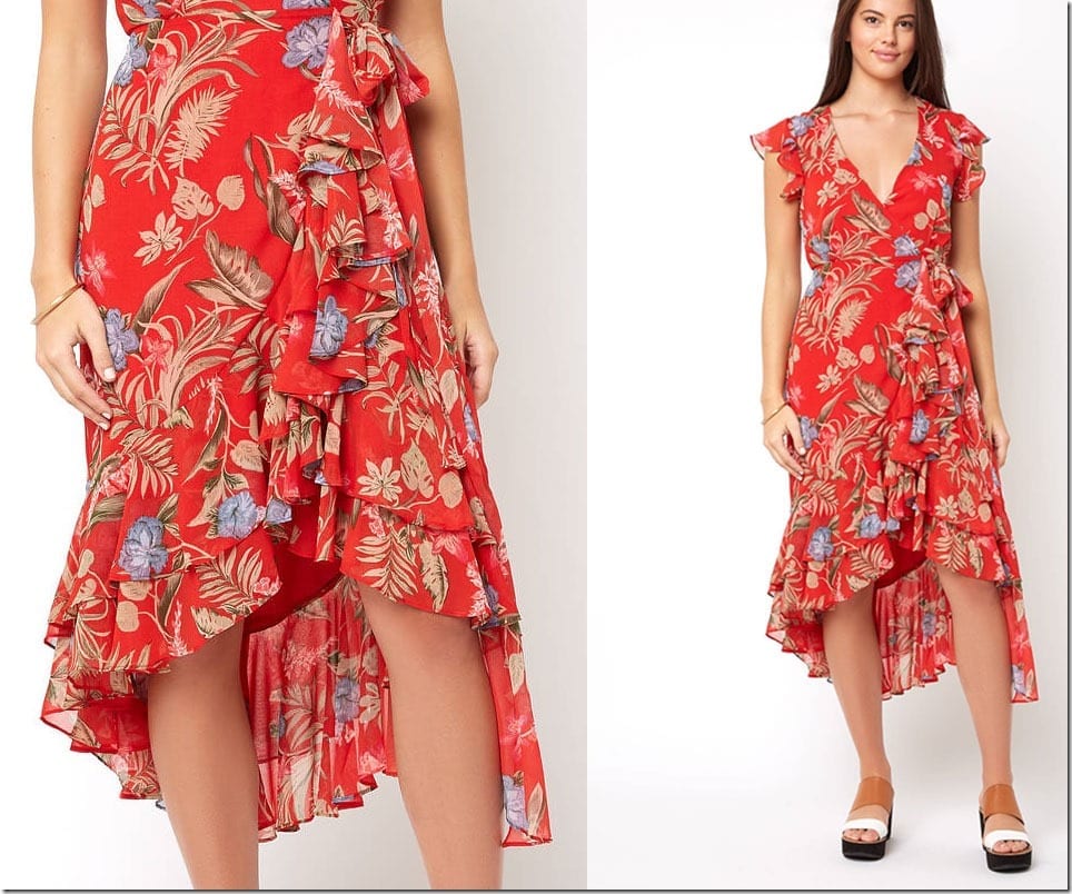 Tropical Christmas Outfit Idea Beach Party Floral Dress Inspo