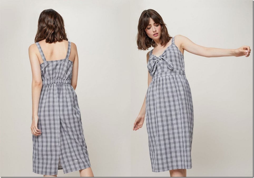 gingham-check-knot-midi-dress