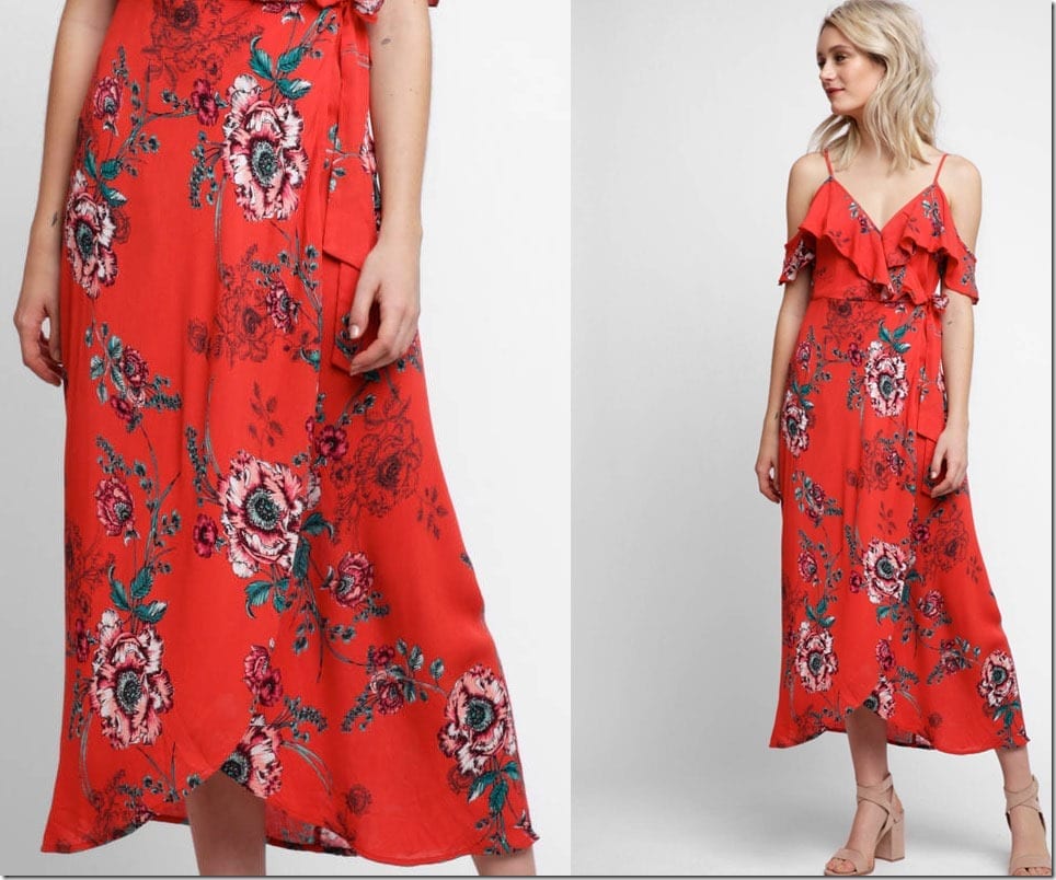 red-floral-faux-wrap-dress