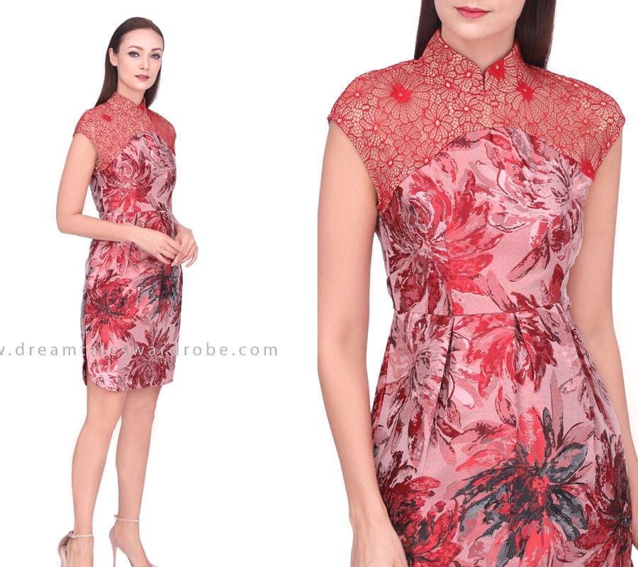 Metallic Structured Oriental Dress