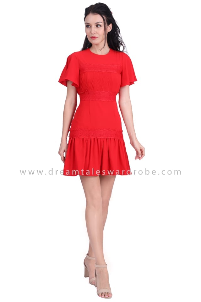 The Chic Red Party Dress With Your Favorite Feminine Details