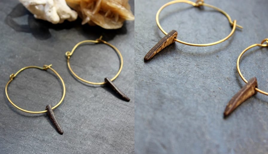 Coconut Spike Hoop Earrings