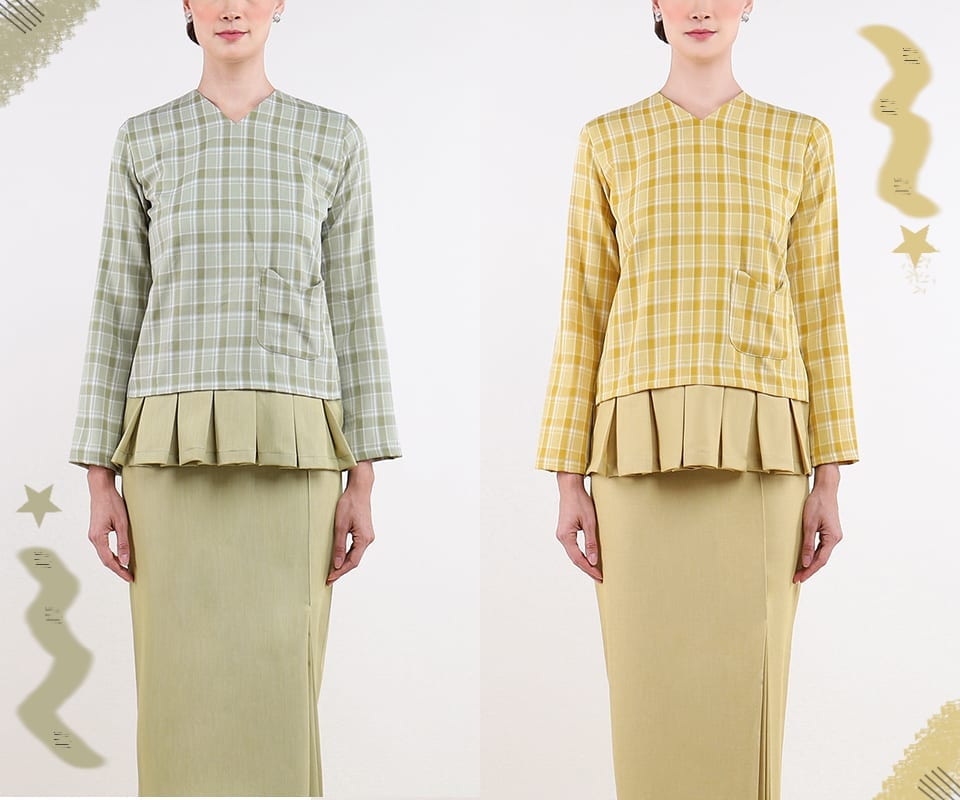 Plaid Pleated Modern Kurung Style Inspiration