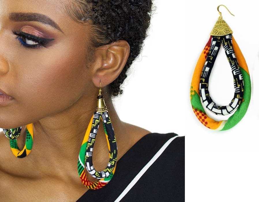 Double Loop African Earrings