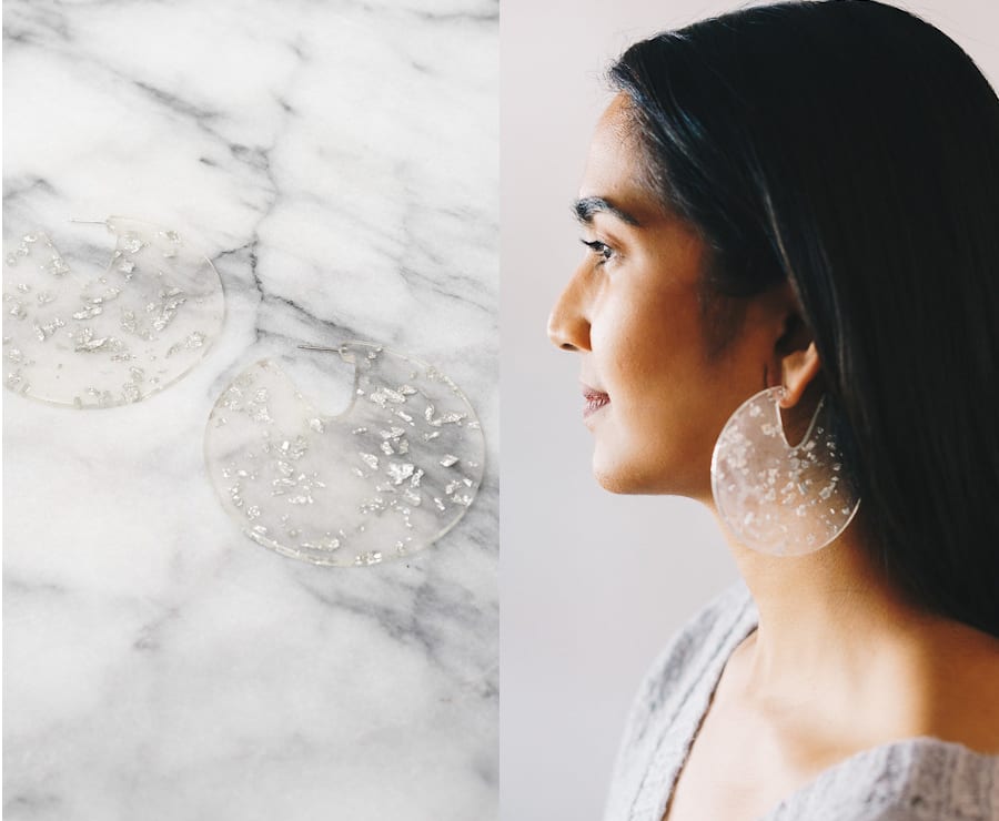 Statement Acrylic Disc Earrings