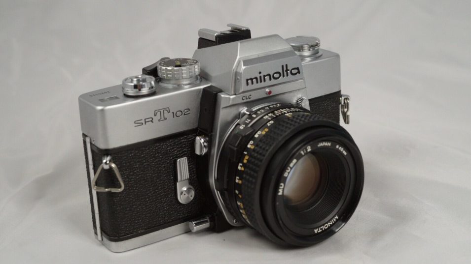 Minolta SRT 102 Film Camera with MD 50mm f2 Lens Malaysia ( LH )