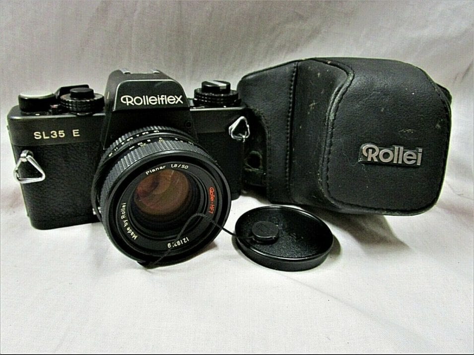 Rolleiflex SL35E Film Camera + Rollei HFT Planar 50mm f1.8 Lens