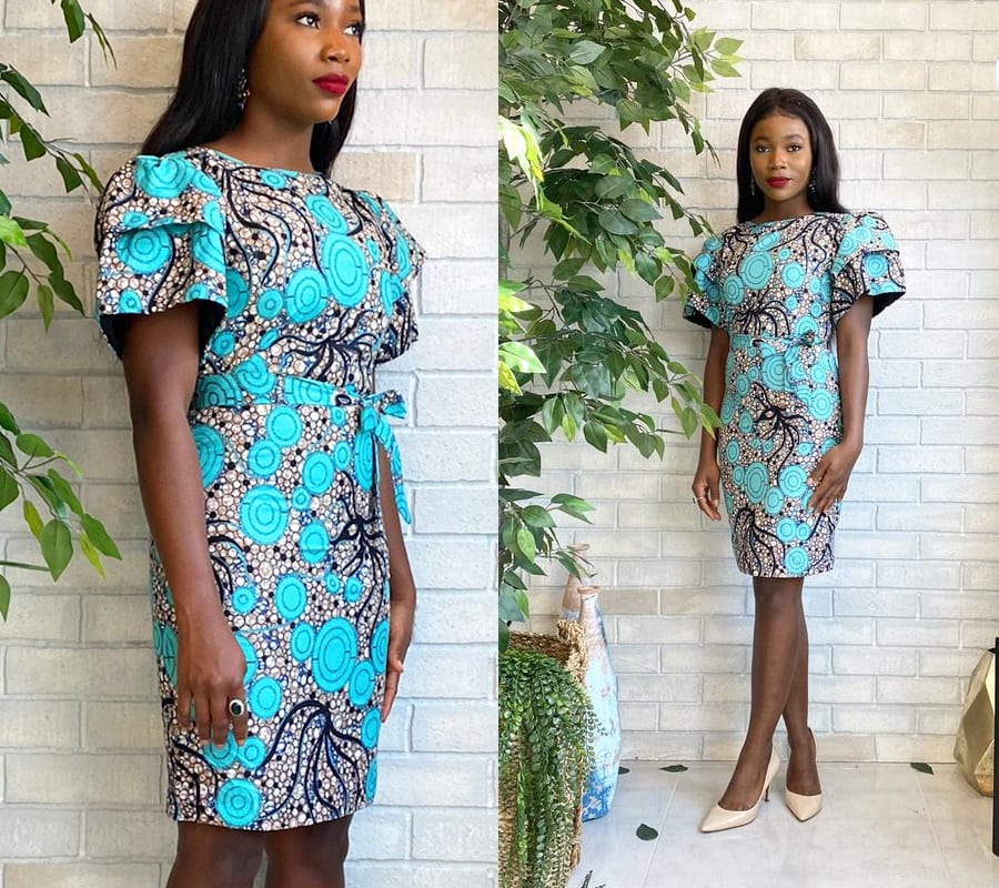 Statement Sleeve African Dress