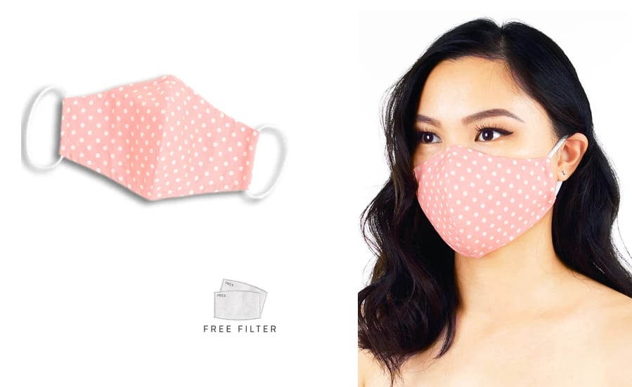 Polka Dot Cotton Face Mask