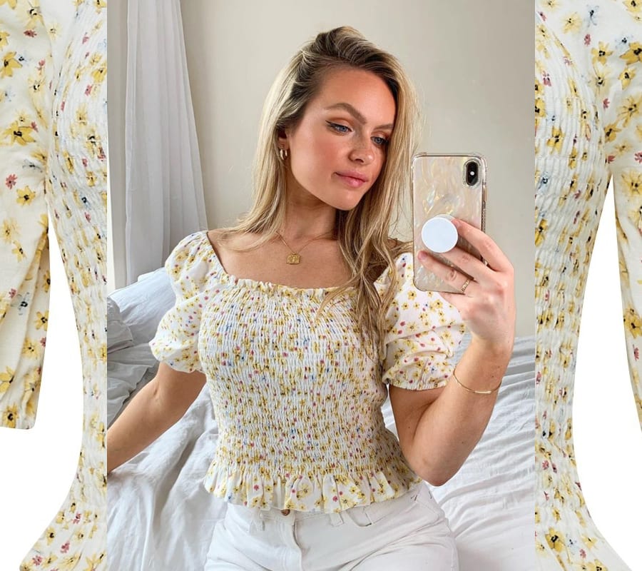 Ditsy Floral Milkmaid Top