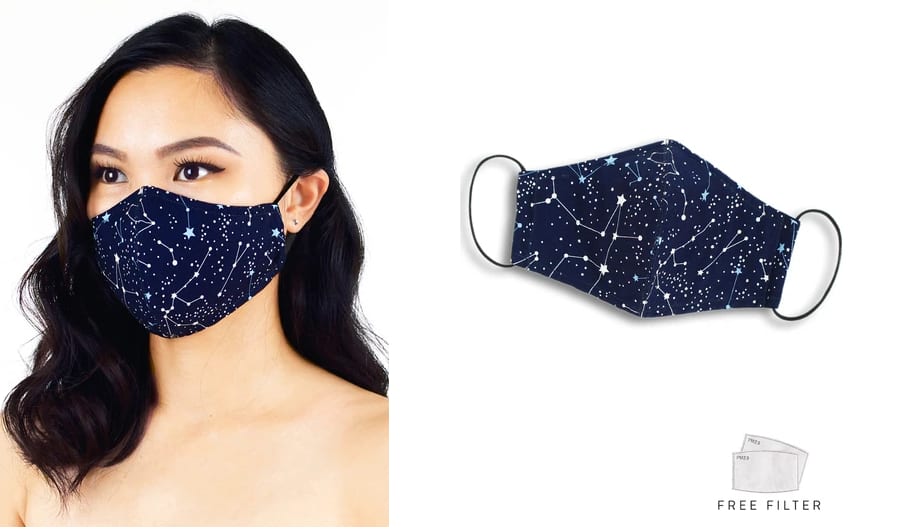 Star Pattern Cotton Face Mask