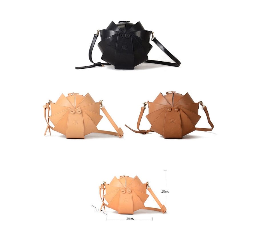 Round Leather Beetle Bags