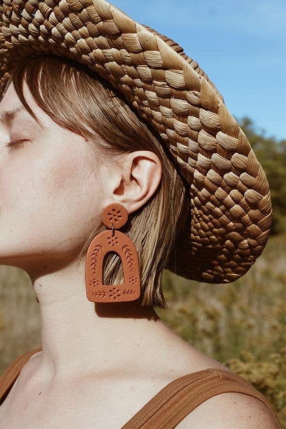 Terracotta Mexican Clay Earrings