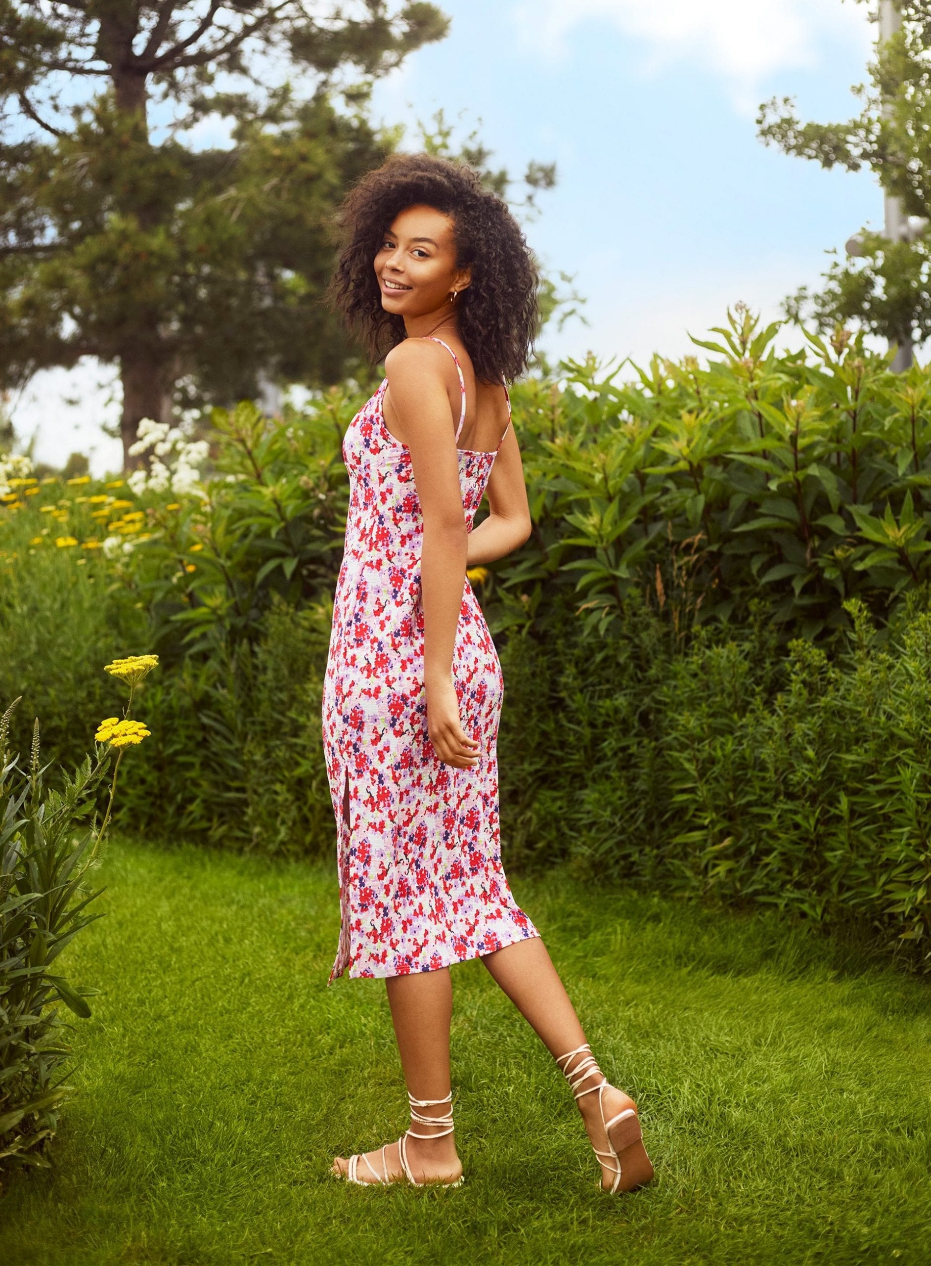 Floral Midi Slip Dress