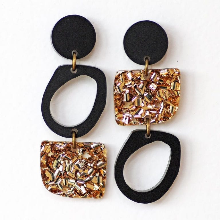 Sustainable Ear Adornment: The Glittery Acrylic Earrings You Want To Wear
