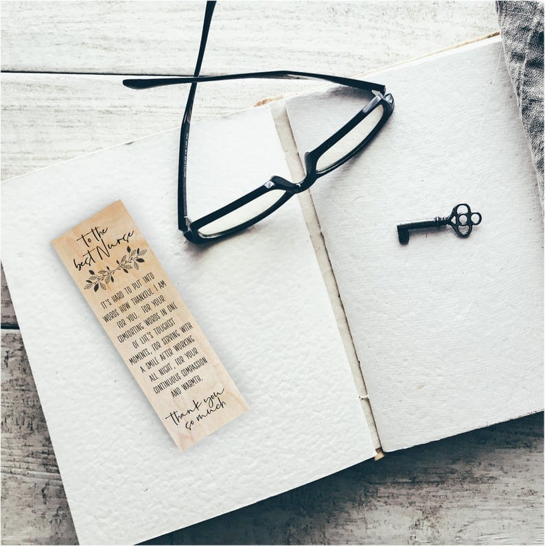 Wood Bookmark For Essential Workers