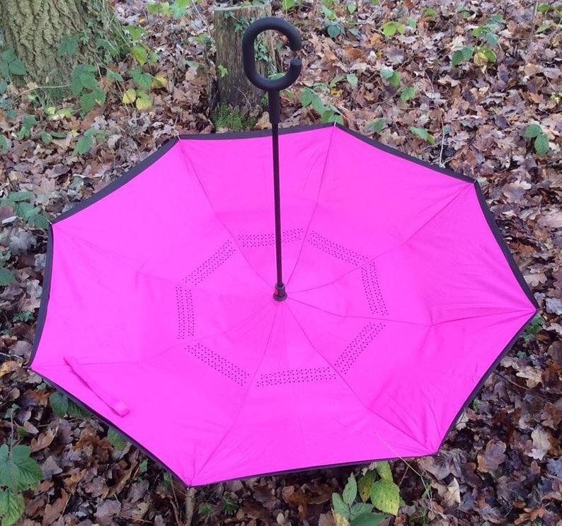 Reversible Hot Pink Anti-UV Umbrella