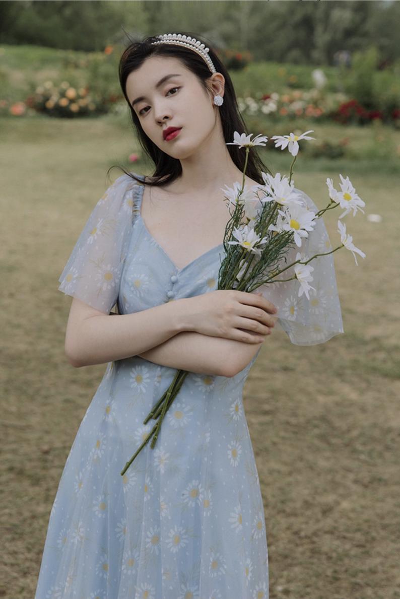 French vintage-style lace dress