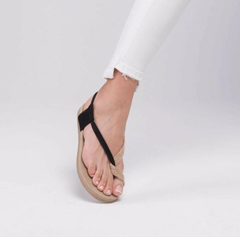 Black Strap Summer Sandals