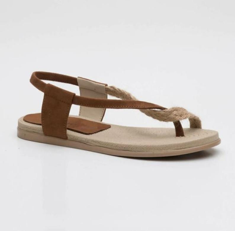 Beige Strap Summer Sandals