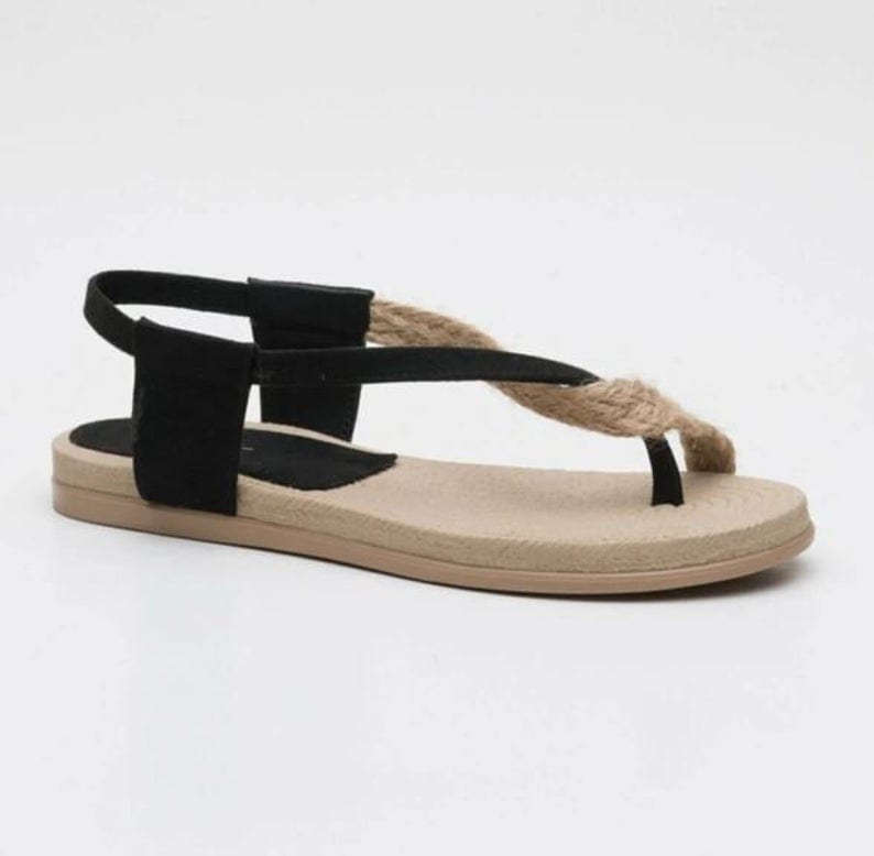 Black Strap Summer Sandals