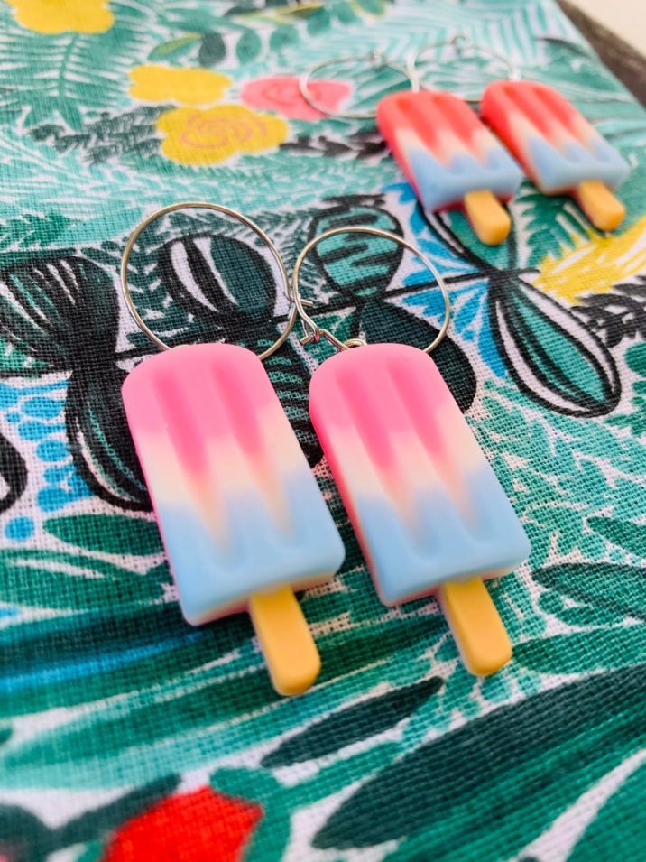 pastel popsicle earrings