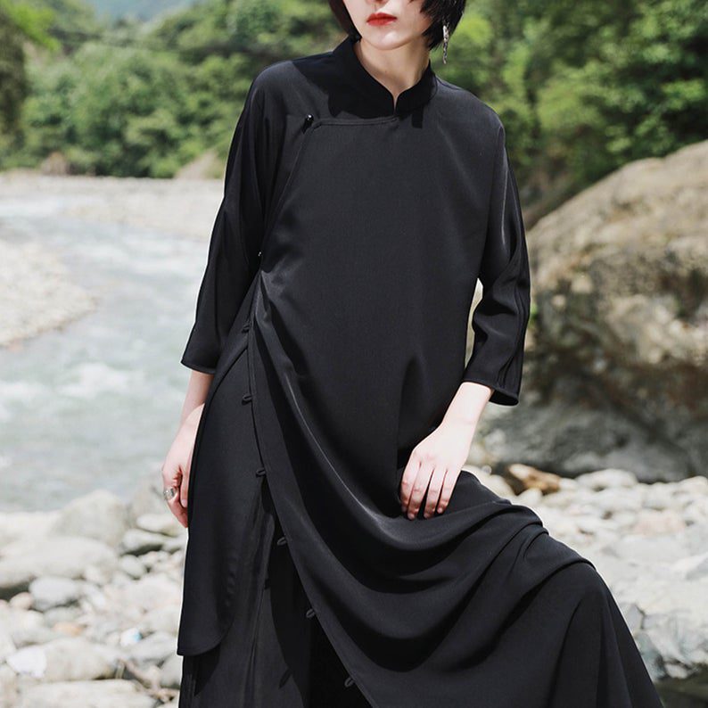 slit mod minimalist qipao dress