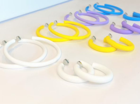matte colored hoop statement earrings // AllThatAndSparkles