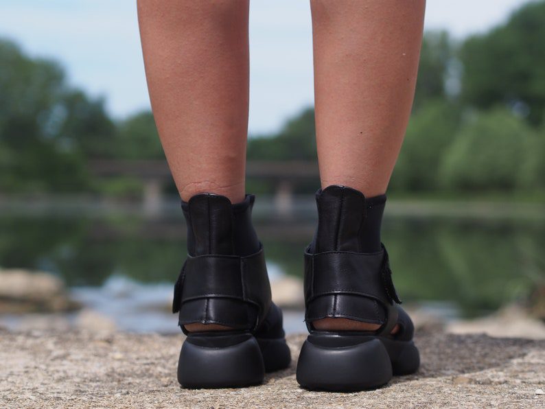 peep toe zipper style summer boots