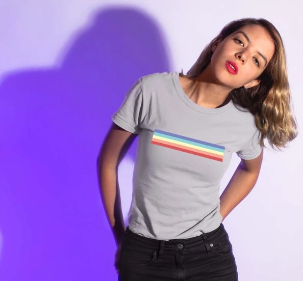 vintage retro style stripe accent tee // StrongShirt