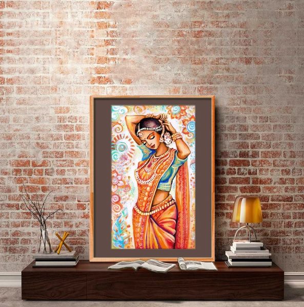 aroma of saffron indian woman painting // EvitaWorks