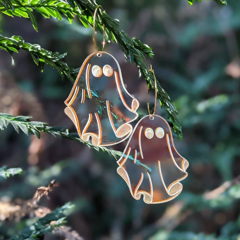 iridescent ghost earrings // PoppyandHoneyBee