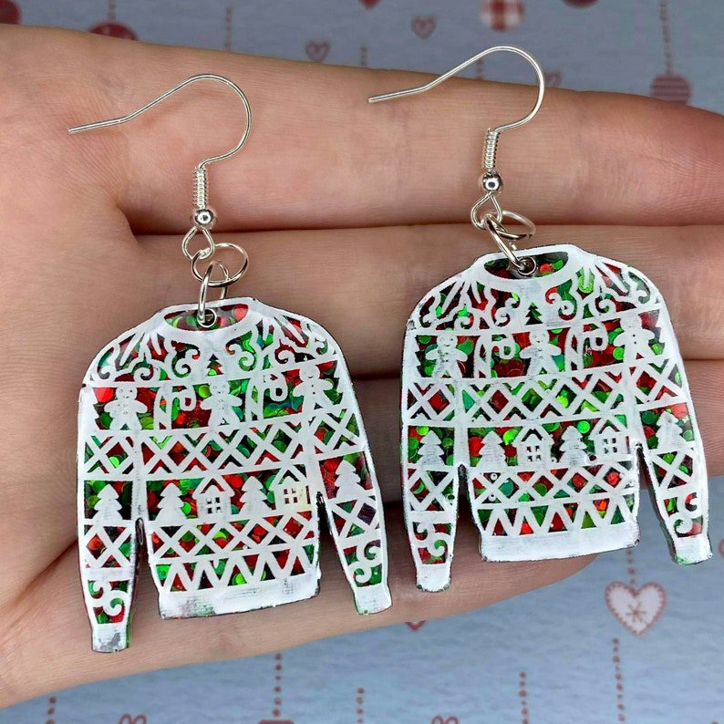 festive jumper earrings // PanyaJewellery