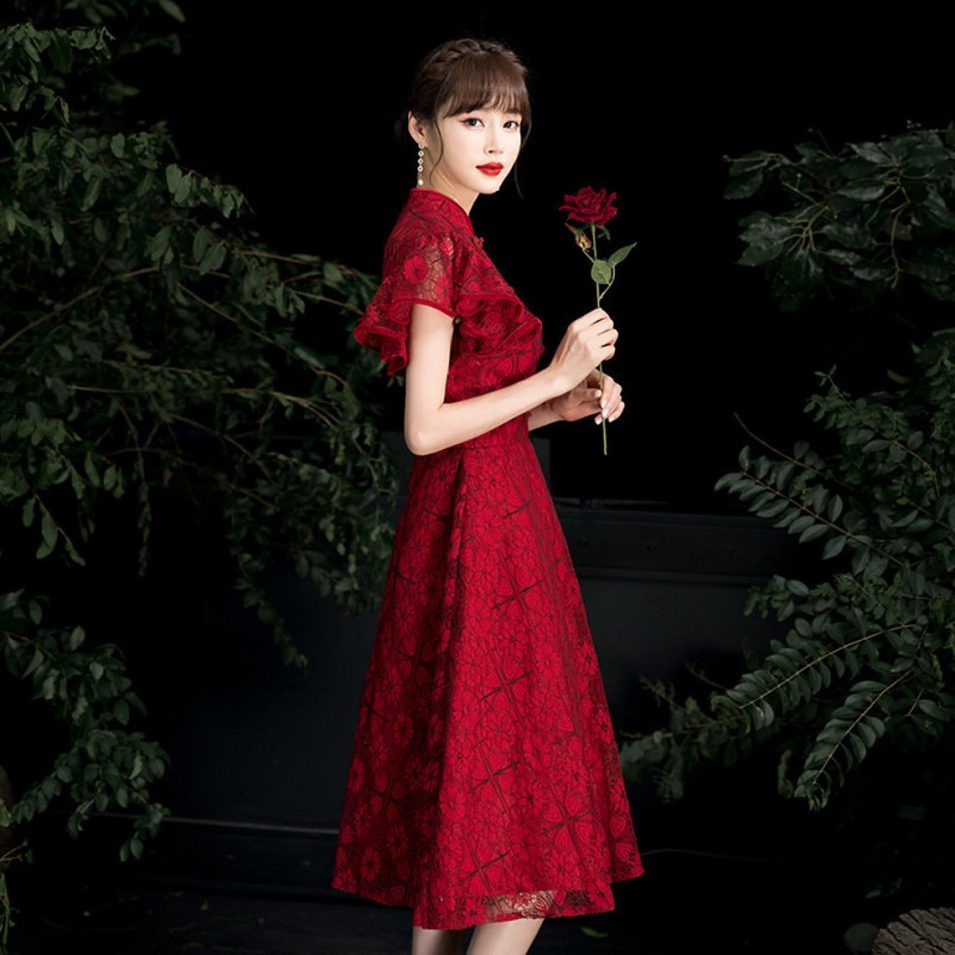 flutter sleeve cheongsam dress // OrientIn