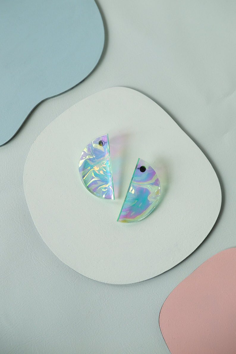 Iridescent Earrings For Ears That Stand OUT