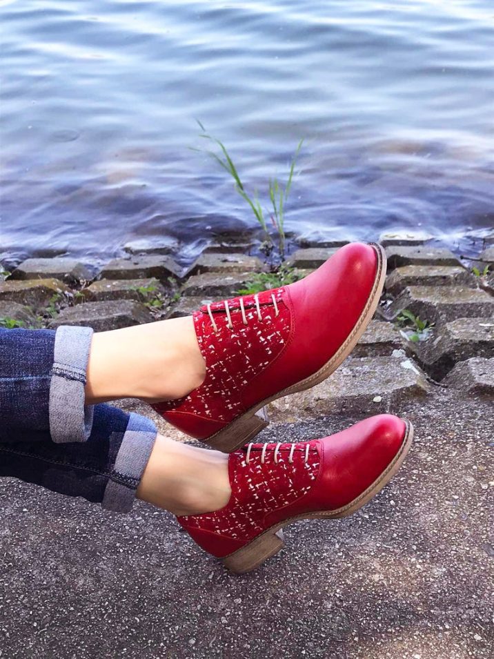 red suede leather oxford shoes // KristinShoes