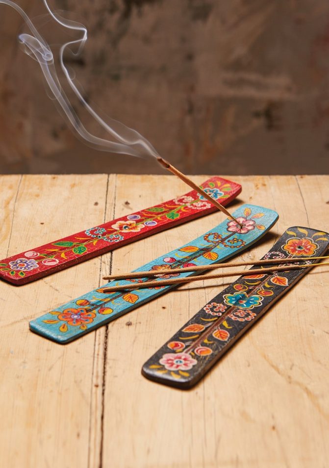 handpainted boho incense holder // WildFlowerTradingGB