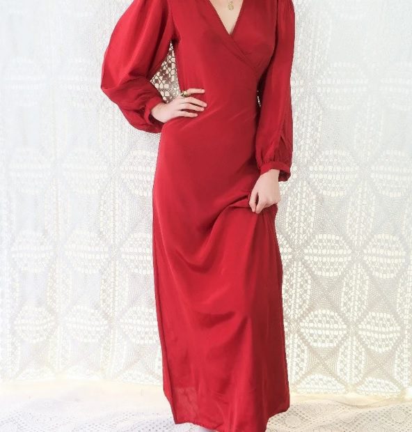 ruby red long red dress // ShopAllAboutAudrey