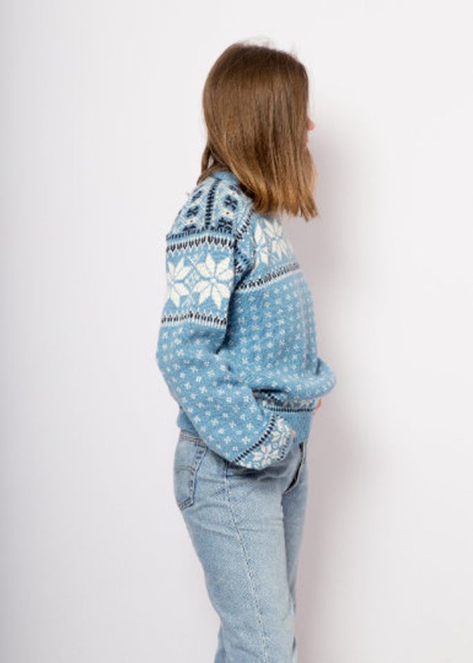 vintage blue oversized sweater // VintageNr5