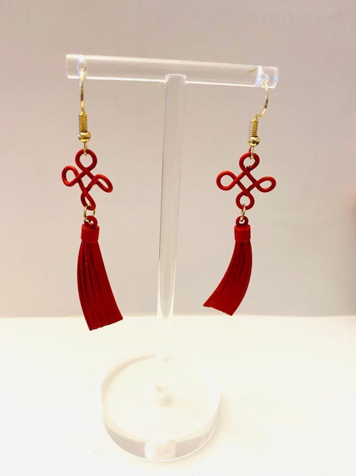chinese style knot tassel earrings // SheHopLimited