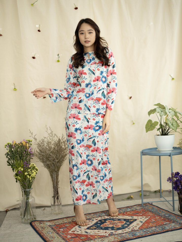 whimsical floral kurung set // Bayu Somerset