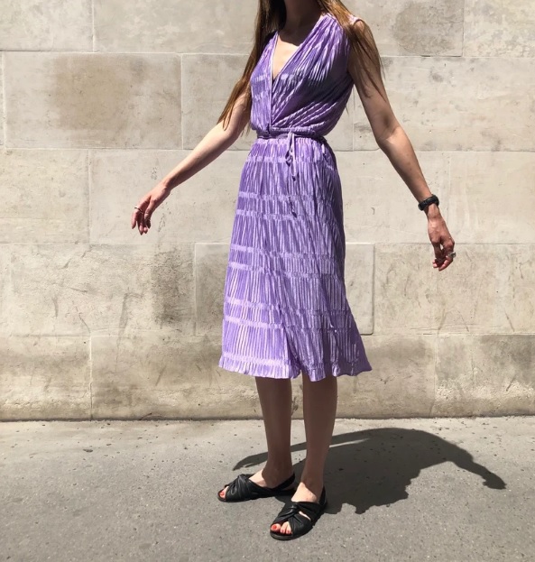 70s vintage purple dress // bazaarestore