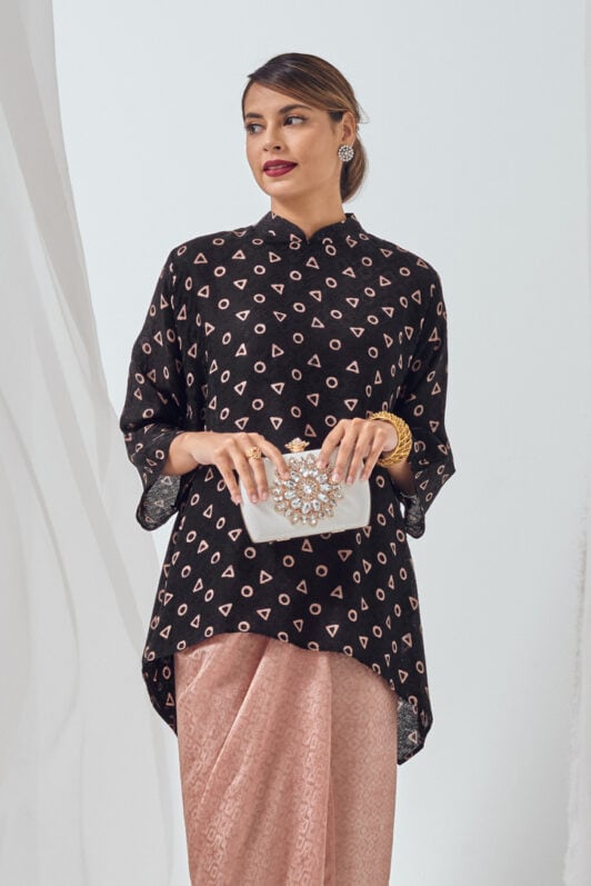 Raya 2022: Authentic Batik Style Kurung With Mandarin Collar